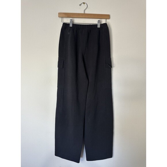 Lululemon Cotton-Blend Double-Knit Mid-Rise Cargo Pant Black Size 2 MSRP $148 - Picture 3 of 8